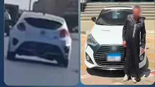 ضبط قائد سيارة طمس لوحاتها المعدنية ووضع زجاجًا حاجبًا للرؤية بالجيزة