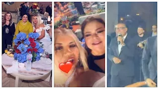 أحياه عمرو دياب.. ظهور نادر لـ ماجدة زكي في حفل زفاف أمام الأهرامات