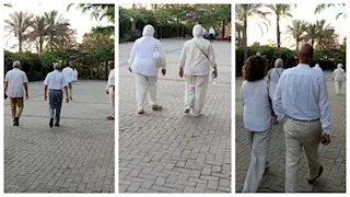 بـ "الملابس البيضاء" تنفيذا لوصيته.. صور من عزاء الفنان الراحل محمد مرزبان