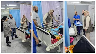 بعد وفاة الأم وطفليها.. رئيسة قويسنا تزور الناجيتين "جنا وجودي" وتواسي الأب المكلوم -صور