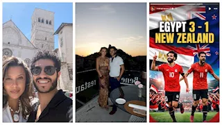 مينا مسعود يشارك جمهوره الاحتفال بفوز منتخب مصر في كأس العالم 2026 (صور)