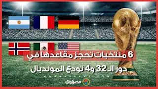 بعد الجولة الثانية.. 6 منتخبات تتأهل رسميًا إلى دور الـ32 و4 تودع كأس العالم