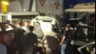 الصور الأولى لحادث اصطدام "تريلا" بـ5 سيارات أعلى طريق مدينة السلام