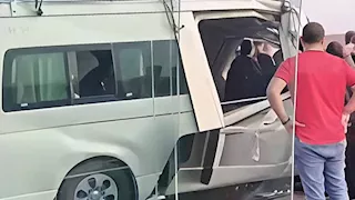 بالصور- 16 مصابًا في حادث مروع على الطريق الإقليمي بالمنوفية