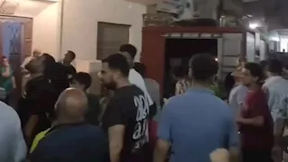 السيطرة على حريق بمبنى خدمات تابع لكنيسة مار جرجس في الخصوص- صور