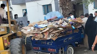 تروسيكلات وخردة وممرات مغلقة.. حملة مفاجئة تضرب أوكار النباشين بمدينة السادات