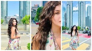 صور..سارة بركة تخطف الأنظار بإطلالة جريئة في شوارع ماليزيا