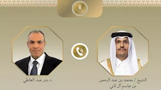 وزير الخارجية يبحث مع نظيره القطري جهود الوساطة وخفض التصعيد بالمنطقة