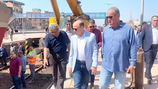 بالصور- أول تحرك من محافظ الغربية في حادث خروج عربة قطار عن القضبان بمحلة روح