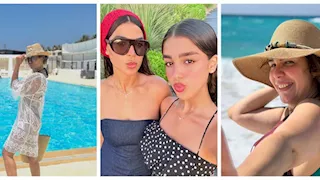 رانيا منصور ومنة فضالي.. 20 صورة لـ نجمات الفن على البحر
