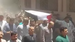 تشييع جثمان أمين الشرطة شهيد حريق القليوبية.. وارتفاع الضحايا إلى 5