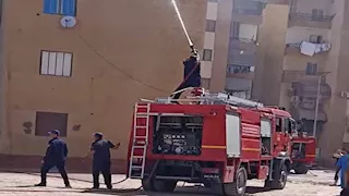 الشقة اتفحمت.. حريق هائل يلتهم وحدة سكنية بالحي الإماراتي في بورسعيد - صور