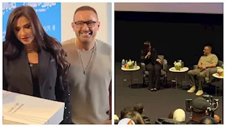 أحمد السقا وياسمين عبدالعزيز يخطفان الأنظار في العرض الخاص لـ"خلي بالك من نفسك" بالكويت