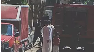 إخماد حريق داخل محل تجاري بأبراج الفرسان في شبرا الخيمة