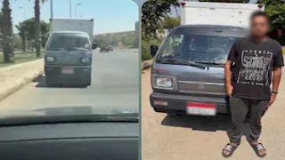  فيديو مخالف يوقع سائق ربع نقل في "شر أعماله" بالقاهرة 