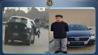 بعد تداول الفيديو.. ضبط طالب حاول الفرار من كمين مروري وأسقط فرد شرطة