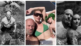 15صورة.. جيسون ستاثام مع زوجته في عرض البحر وسط الطبيعة