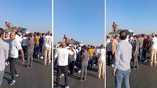 إصابة 11 شخصًا في انقلاب ميني باص على طريق شبرا – بنها الحر (صور)