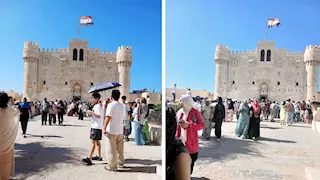مجانًا للمصريين.. إقبال كبير على قلعة قايتباي في العيد القومي للإسكندرية (صور)