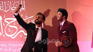سامح يسري وكمال أبو رية ووائل إحسان يصلون حفل افتتاح المهرجان القومي للمسرح