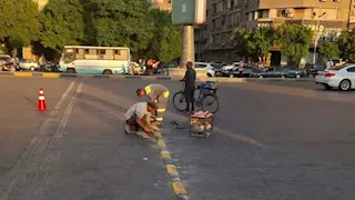 شكاوى من مطب يلتف إطارات السيارات أمام نادي الزمالك.. و"الجيزة" تتحرك 