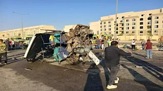 جثة و25 مصابا في تصادم أتوبيس عمال مع تريلا بالتجمع الخامس