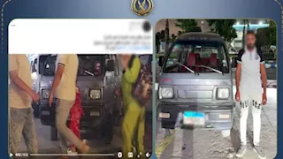 ضبط سائق "فان" بعد فيديو تحميل الركاب وسط الطريق بالإسكندرية