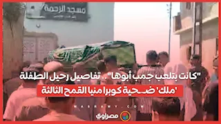 "كانت بتلعب جمب أبوها".. تفاصيل رحيل الطفلة 'ملك' ضـ.ـحية كوبرا منيا القمح الثالثة