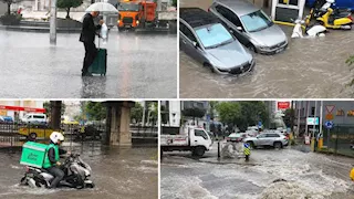 مشاهد مهولة من قلب إسطنبول.. الأمطار تُحوّل شوارع العاصمة التركية إلى أنهار