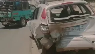 3 مصابين في تصادم 3 سيارات على الطريق الزراعي في القليوبية