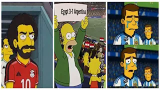 حقيقة توقع مسلسل The Simpsons نتيجة مباراة مصر والأرجنتين بكأس العالم