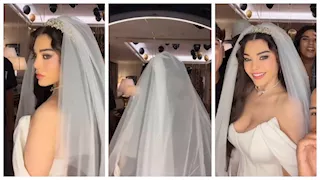 "زغاريد ورقص".. هيفاء وهبي تثير الجدل بفستان زفاف (صور وفيديو)