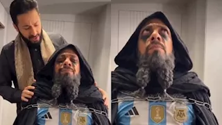 "احبسه يا مداح".. حمادة هلال يسخر من ميسي بفيديو كوميدي من كواليس "المداح 5"