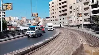 انتهاء أعمال صيانة الاتجاه الأول بكوبري دمنهور العلوي في البحيرة