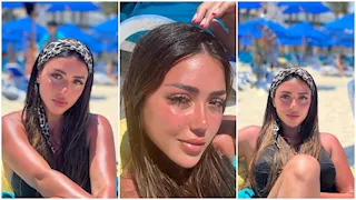 سارة سلامة تخطف الأنظار بفستان صيفي جريء.. والجمهور: قمر الساحل