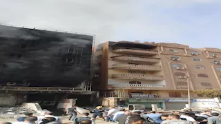 مصدر أمني: نقل 3 جثث متفحمة بحريق حدائق الأهرام إلى مشرحة زينهم