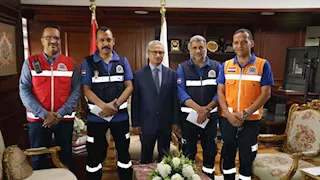تكريم مسعف وسائق ببني سويف بعد نجاحهما في توليد سيدة داخل سيارة الإسعاف