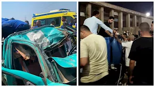 الجدعان وقت الأزمات.. شباب يوزعون المياه والعصائر على أهالي ضحايا حادث الدواويس -فيديو