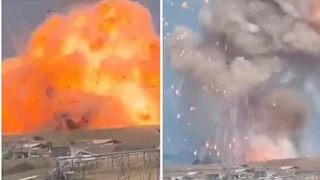 انفجار ضخم بمصنع للذخيرة قرب العاصمة الإيطالية روما.. فيديو 