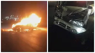 نزل ليصلي الفجر فخرج ليجدها جمرة نار.. القدر ينقذ شابًا من التفحم داخل سيارته بالسويس