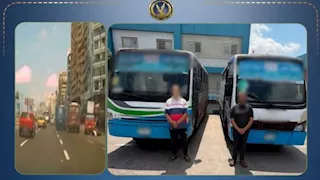خناقة على الركاب تنتهي بحادث.. ضبط قائدي أتوبيسين بالإسكندرية