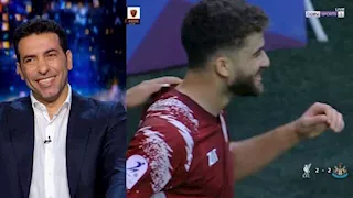 فرحة والده.. نجل أبو تريكة يسجل أول أهداف الدوري القطري (فيديو)