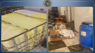 مجهولة المصدر وغير صالحة.. ضبط مصنع منظفات صناعية بدون ترخيص في الهرم