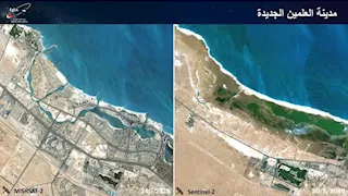 قمر مصري يوثق التحول.. العلمين الجديدة في صورتين من الفضاء