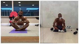 محمد صلاح يشارك المتابعين بصورة جديدة في الجيم