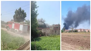 بعد تصاعد النيران.. إخماد حريق مصنع مراتب بالمنوفية