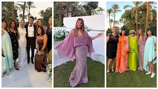 رانيا فريد شوقي تنشر صورًا مع أسرتها من حفل زفاف حفيد أختها منى 