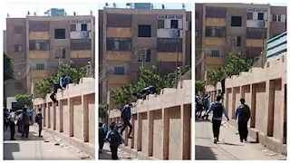 قفزوا بالحقائب من فوق السور.. تداول فيديو هروب طلاب مدرسة بالمنوفية