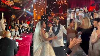 "مش همضي على قايمة".. 25 صورة من حفل زفاف نجل سعد الصغير