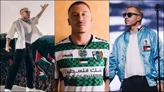  رفع العلم والوشاح الفلسطيني.. 20 صورة لـ ماكليمور تضامن فيها مع القضية